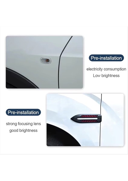 1 çift direksiyon ışığı çamurluk yan lambası dc12v bıçak şekli otomatik araba LED yan ışıklar işaretleyici sinyal ışıkları aksesuarları (Yurt Dışından) indirimleri