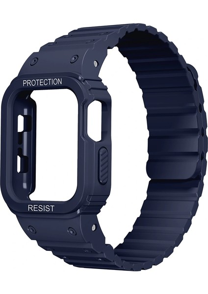 Apple Watch 38MM KRD-142 Airbag Tasarımlı Kasa Koruyuculu Silikon Kordon