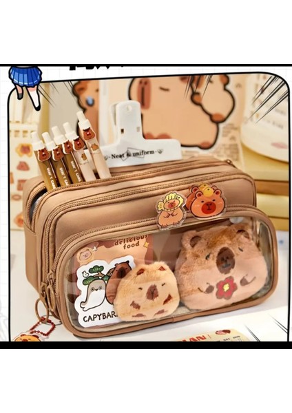 Kapibara Karikatür Detaylı Kalem Kutusu