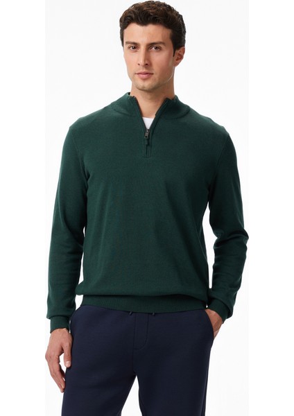 Erkek Yeşil Classic Fit Kazak S57104T.3PB