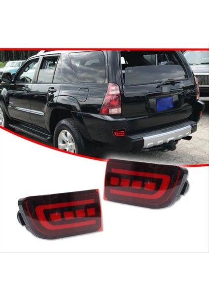 Toyota LandCruiser Prado 120 Serisi LC120 FJ120 2003-2009 için LED KAYALI ARKA TAMPON IŞIĞI DURDURMA Fren Sinyal Lambası, A (Yurt Dışından)