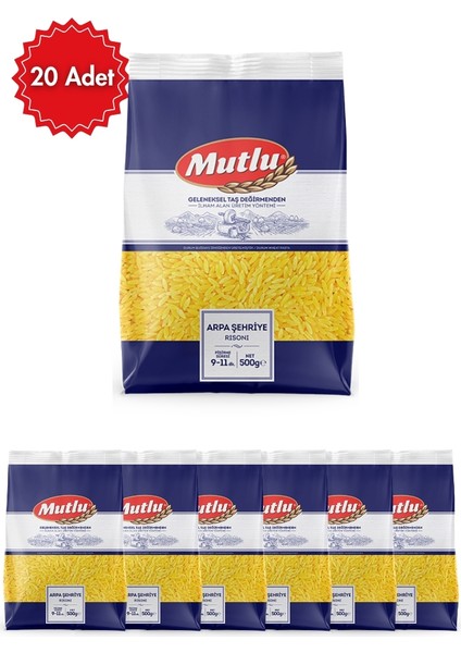 Makarna Arpa Şehriye 500 G x 20 Paket – Lezzetli, Dayanıklı ve Kolay Pişen Italyan Tipi Makarna