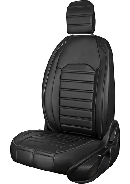 Ssanyoung Actyon Sports Deri Oto Koltuk Kılıfı Ön Arka Set Siyah Original Seri Scr