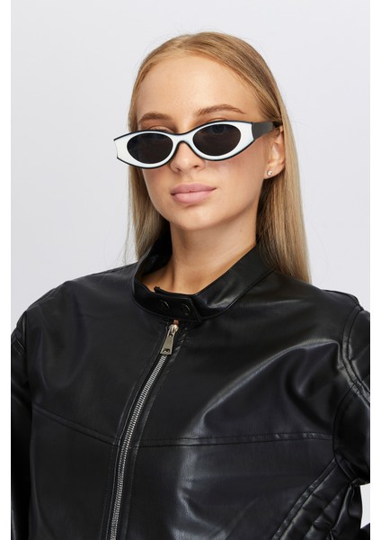 Kadın Oversize Fermuarlı Yaka Çıt Çıtlı Omuz ve Etek Dolgu Desenli Kolej Yarışçı Ceket Motorcu Mont fırsatları