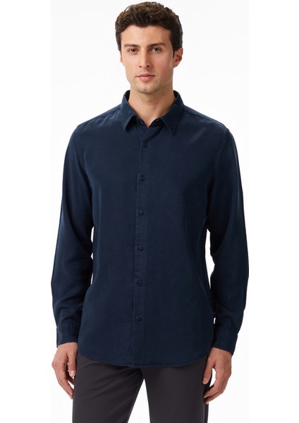 Erkek Lacivert Classic Fit Gömlek W57536T.4NV
