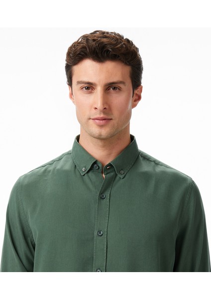 Erkek Yeşil Classic Fit Gömlek W57232T.3CL fırsatları