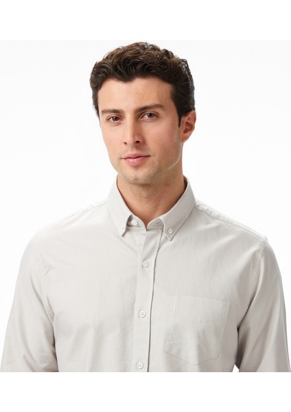 Erkek Gri Classic Fit Gömlek W57435T.0GV fırsatları