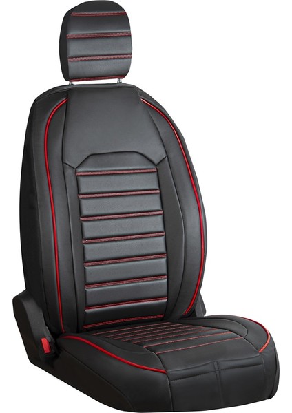 Kia Sephia Deri Oto Koltuk Kılıfı Ön Arka Set Siyah Kırmızı Original Seri Scr fırsatları