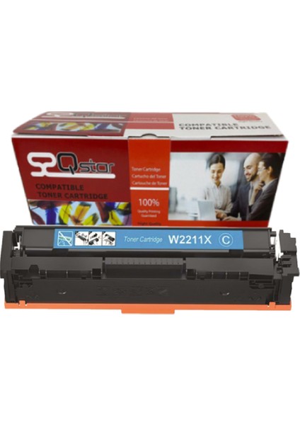 Hp W2211X 207X Muadil Toner Çipli Mavi Yüksek Kapasite Toner M255 Mfp M282 Mfp M283