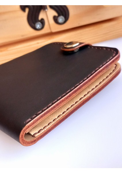 El Yapımı Hakiki Deri Minimal Cepli Erkek Cüzdan fırsatları