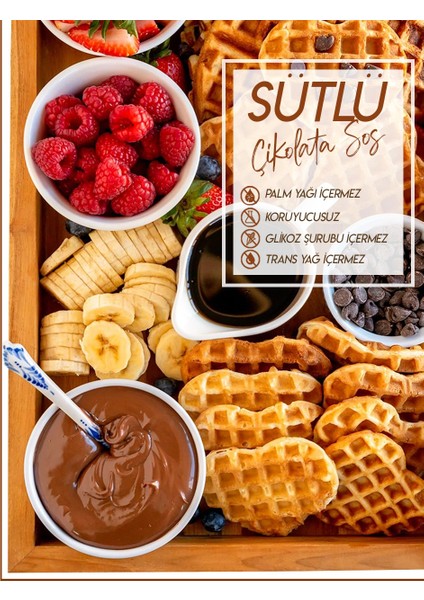 Sütlü Çikolata Sos - Waffle& Krep& Pankek& Tatlı& Dondurma& Kruvasan& San Sebastian Sos - 300 Gr / 225 ml fiyatları