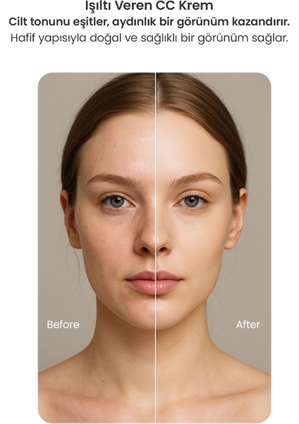 Işıltı Veren cc Krem – Centella Asiatica, Hyalüronik Asit ve Niasinamid Içerikli 50 ml