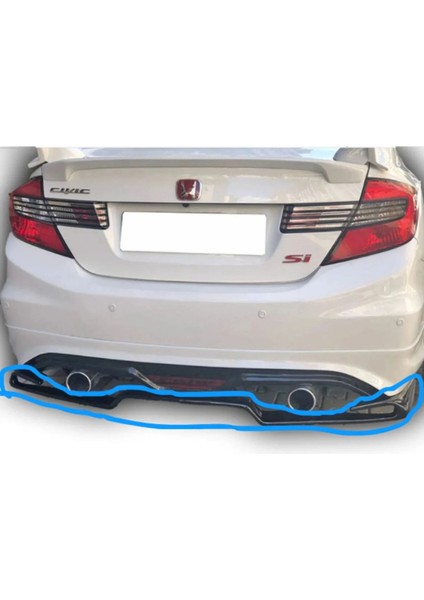 Honda Civic Vtec2 Fb7 Fd6 Voltex Difüzör (Plastik) (( Parlak Siyah ))