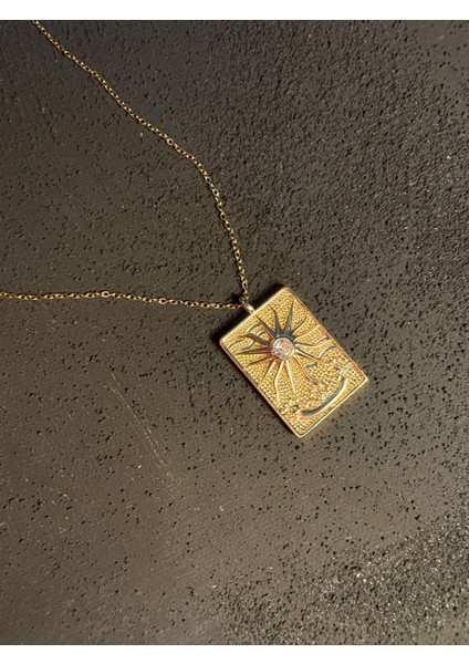 Çelik Güneş Plaka Zincir Kolye fırsatları