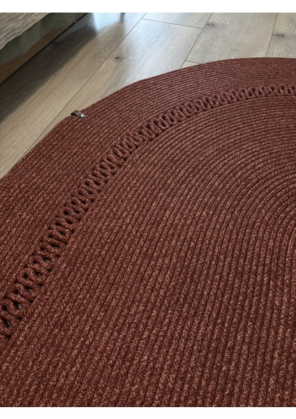 Lotus Jüt Hasırlı El Örgüsü Kilim – Doğal Dokulu, Oval Formlu Dekoratif Tasarım fırsatları
