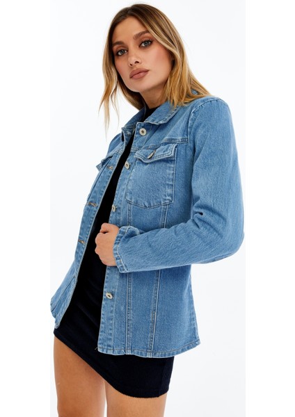 Kadın Denim Ceket – Uzun Kollu Jean Ceket, Şık ve Günlük Kombin modelleri