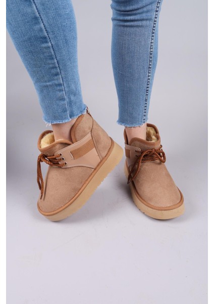 Puff Içi Suni Kürklü Süet Bot Taba fiyatları