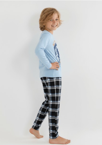 Erkek Çocuk Uzun Kollu %100 Pamuklu Pijama Takımı Astro Pilot modelleri