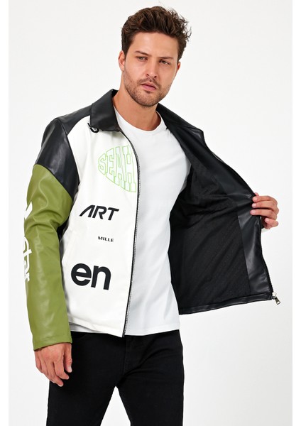 Erkek Oversize Baskılı Motorcu Montu Fermuarlı Yarışçı Ceketi Astarlı Garnili Kolej Bomber Mont fiyatları