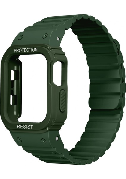 Apple Watch 38MM KRD-142 Airbag Tasarımlı Kasa Koruyuculu Silikon Kordon