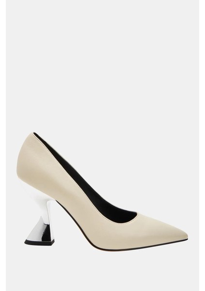 The Laterr High Heel Kadın Kremtopuklu Ayakkabı