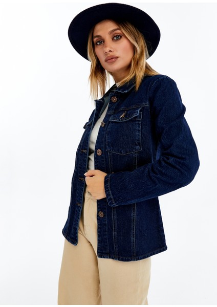 Kadın Denim Ceket – Uzun Kollu Jean Ceket, Şık ve Günlük Kombin fırsatları