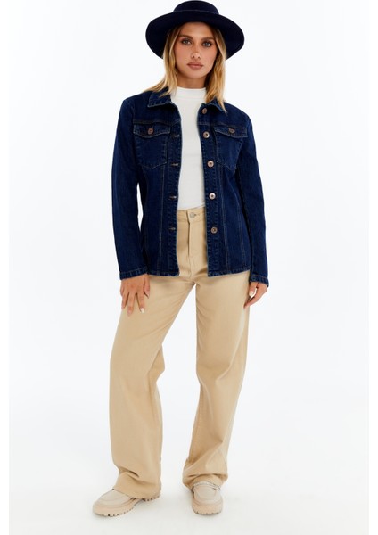 Kadın Denim Ceket – Uzun Kollu Jean Ceket, Şık ve Günlük Kombin indirimleri