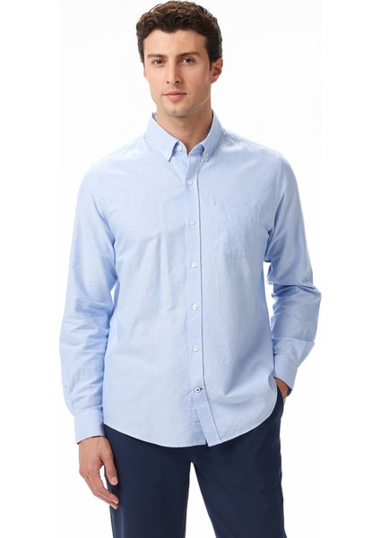 Erkek Mavi Classic Fit Gömlek W57435T.4NN