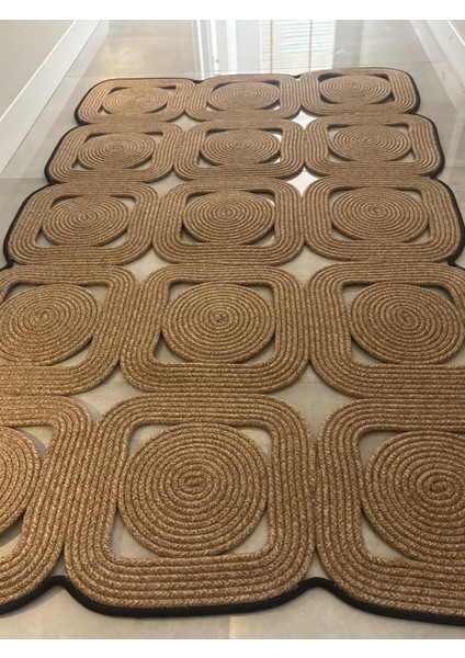 Lavande Hasır Halat Kilim – El Işçiliğiyle Üretilmiş Kare Formlu Dekoratif Model indirimleri