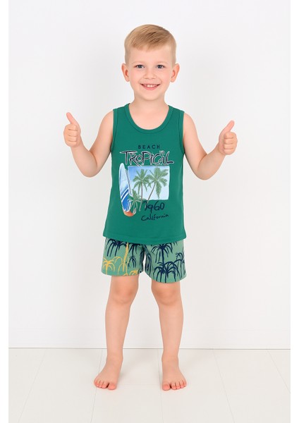 Erkek Çocuk 3'lü %100 Pamuklu 7-8-9 Yaş Pijama Takımı MODEL:108 fırsatları