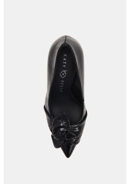 The Revival Bow Kadın Siyah Kurdela Topuklu Ayakkabı fırsatları