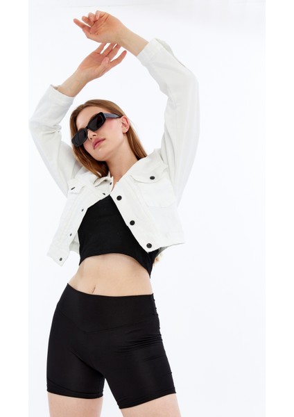 Kadın Bomber Gabardin Ceket Çıt Çıt Düğmeli Kolej Kot Ceket Cepli Renkli Kolay Kombinlenebilen Ceket modelleri