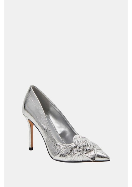 The Revival Bow Kadın Gümüş Kurdela Topuklu Ayakkabı indirimleri