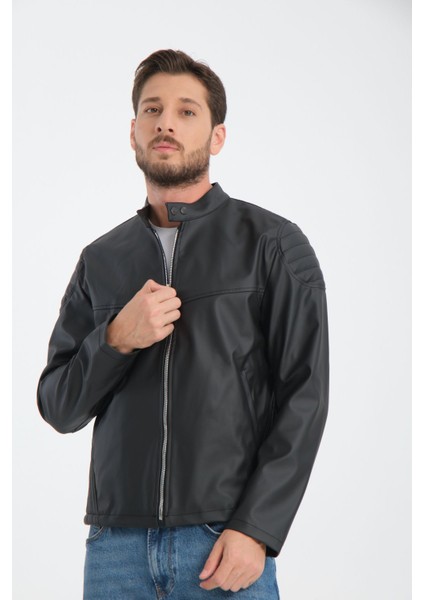 Erkek Fit Kalıp Motorcu Mont Düz Yarışçı Ceket Kolej Mont indirimleri