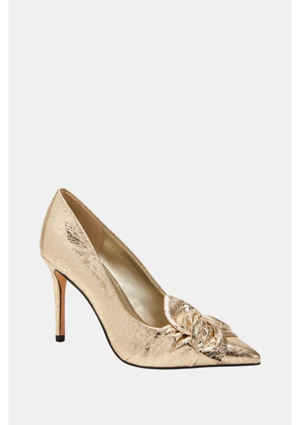 The Revival Bow Kadın Altın Kurdela Topuklu Ayakkabı fiyatları