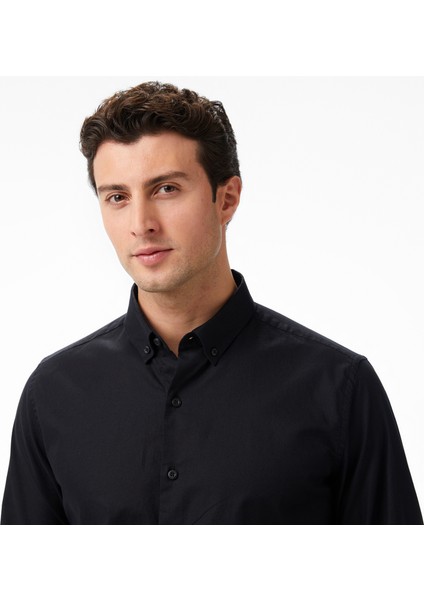 Erkek Siyah Slim Fit Gömlek W57310T.0TB