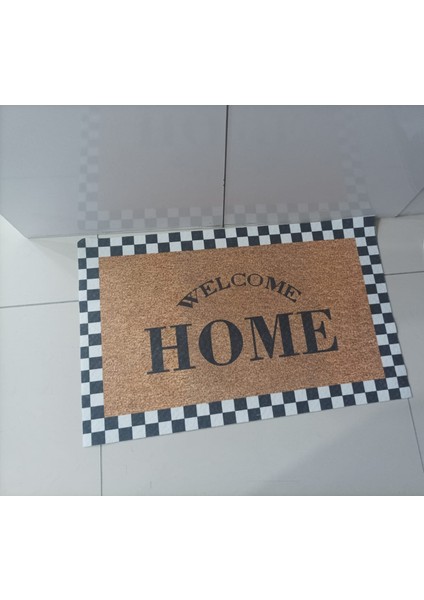 Siyah Beyaz Damalı Kapı Önü Paspas fiyatları