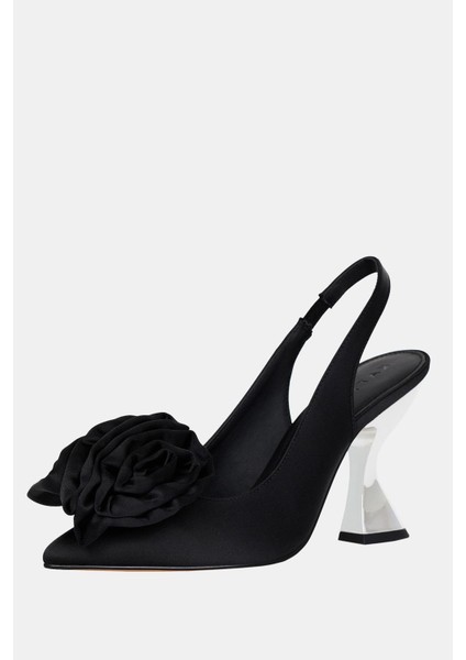 The Laterr High Kadın Siyah Çiçek Detaylı Topuklu Ayakkabı fiyatları