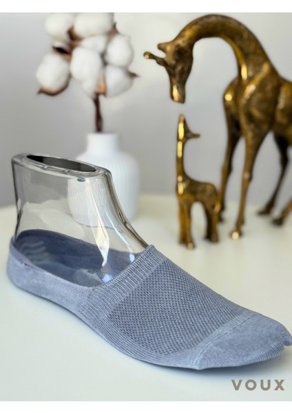 Bambu Silikonlu Çok Renkli Kadın Babet Çorap 6 'lı