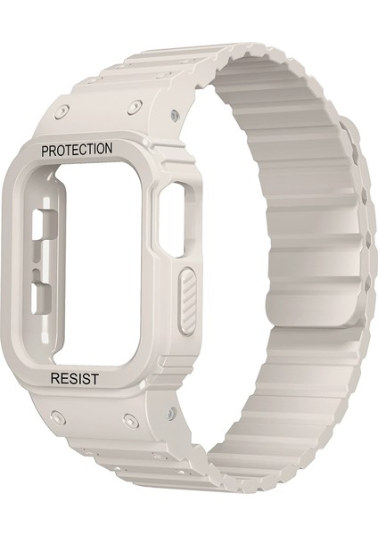 Apple Watch Ultra 49MM KRD-142 Airbag Tasarımlı Kasa Koruyuculu Silikon Kordon