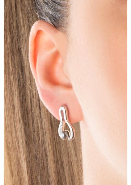 Mariana 18 Ayar Beyaz Altın Kaplama Gümüş Inci Küpe fiyatları