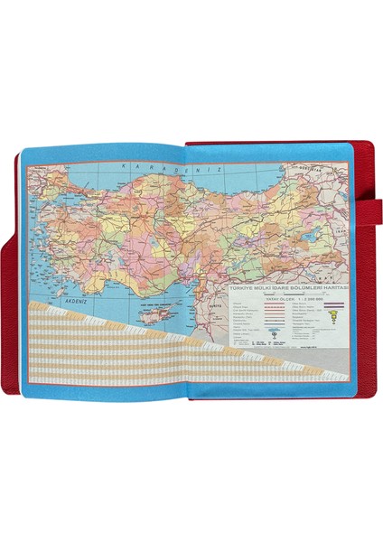 Kişiye Özel 2026 Ajanda Tarihli Defter Kırmızı 17X24 Kalem Takılabilir Türkiye Haritalı Ajanda Tükenmez Kalem Hediyeli modelleri