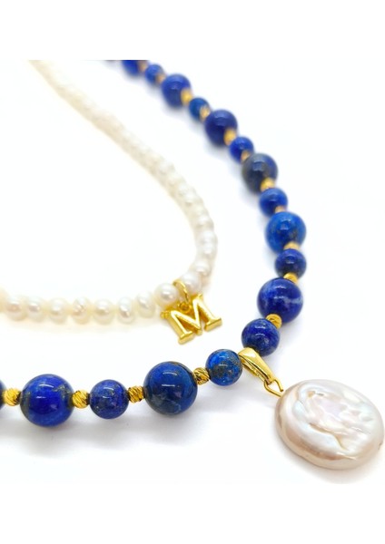 Inci ve Lapis Lazuli Kolye - Bilgelik ve Zarafetin Uyumu modelleri