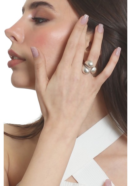 Kadın Dolama Formlu Ayarlanabilir Üç Damla Yüzük fırsatları