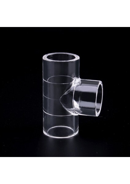 Şeffaf Yuvarlak Akrilik / Pleksi 25 mm T Bağlantı