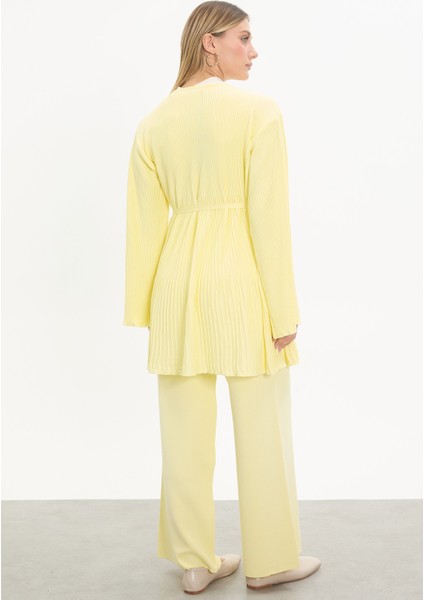 Merserize Kuşaklı Pliseli Takım fiyatları