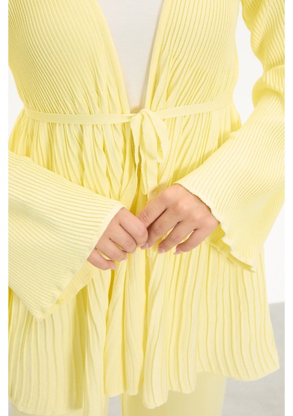 Merserize Kuşaklı Pliseli Takım modelleri