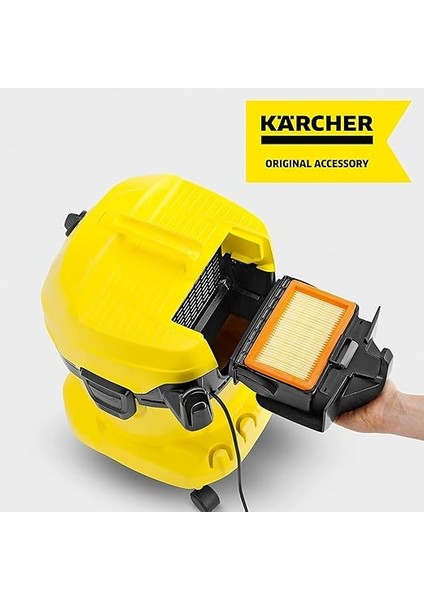 Düz Katlamalı Filtre, Karcher Çok Amaçlı Elektrikli Süpürge Wd 4 Ila Wd 6 Arası (Hızlı ve Konforlu Değiştirilebilir, Kir Teması Olmadan, Islak ve Kuru Emişi Filtre Değişimi Gerektirmez) fırsatları
