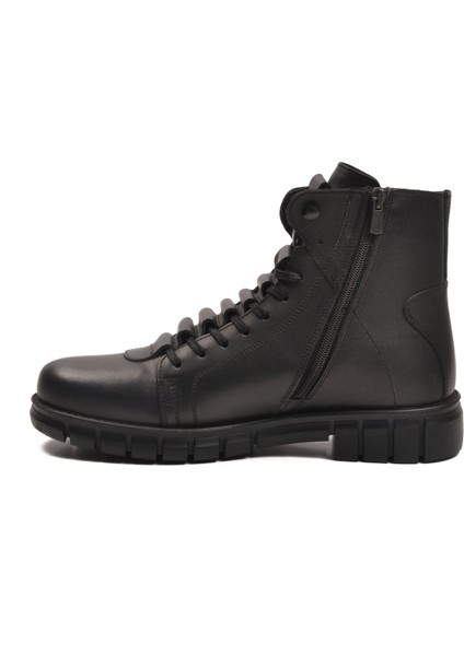 Siyah Deri Kürkü Soğuğa Dirençli Kaymaz Erkek Bot 2K8518 M fırsatları