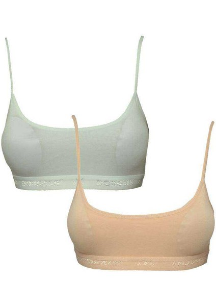 Pedli Ip Askılı Krem ve Ten Rengi Büstiyer 2 Adet